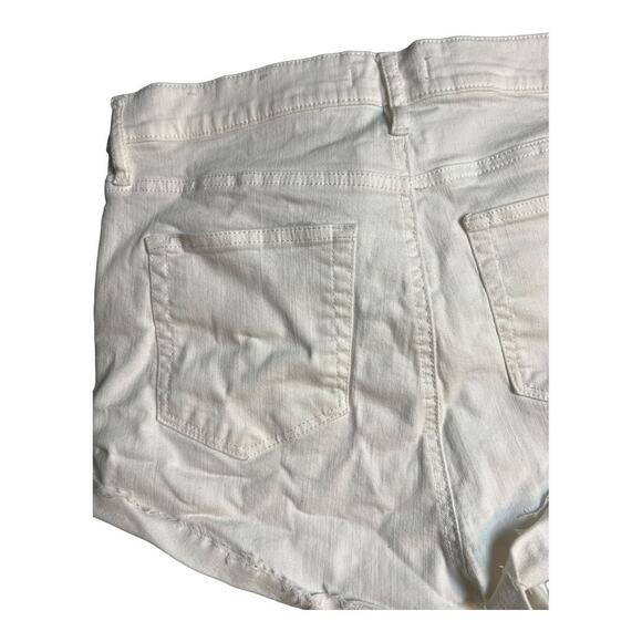Ann Taylor LOFT White Jean Cut Off Shorts Denim Festival Concert Summer 10 / 30 - Picture 8 of 10
